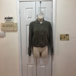 Mossimo Women’s Olive Green Bomber Jacket M